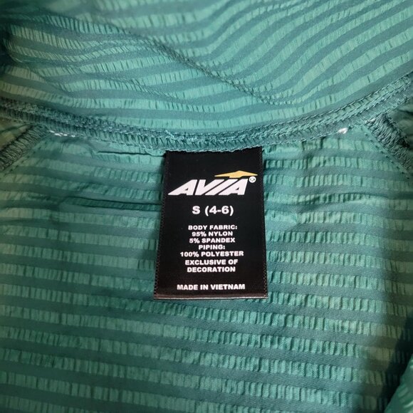 Avia Women's Tennis Jacket Teal Cistern Size S (4-6) Rutch Sleeves NWT Stripes - Picture 6 of 6